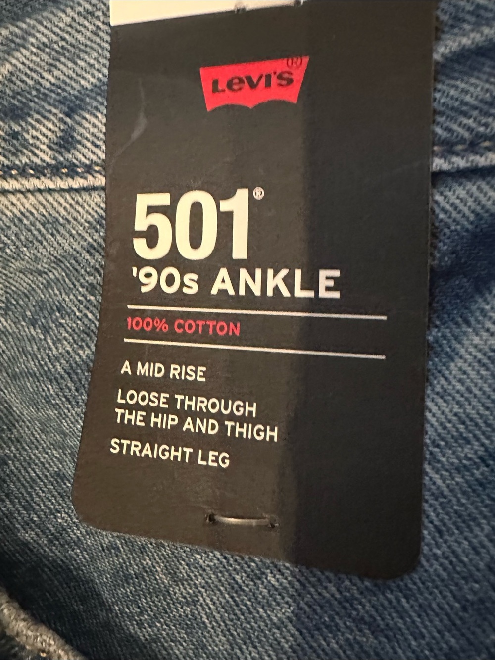 Levi's 501 90’s Ankle Jeans NEW w/ tags size 31 - Picture 4 of 8